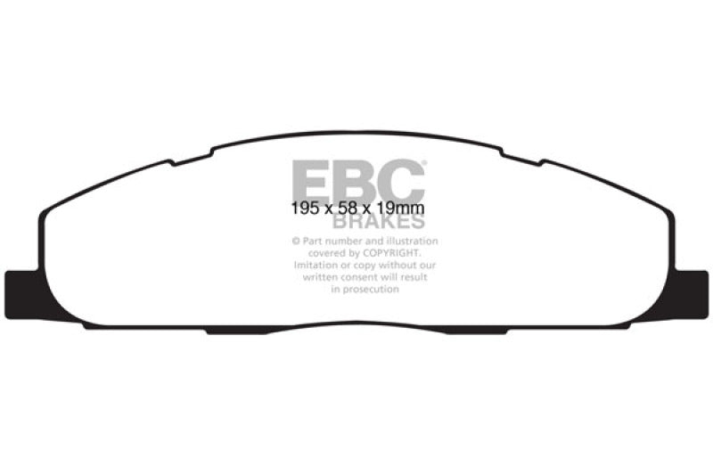 EBC 09-11 Dodge Ram 2500 Pick-up 5.7 2WD/4WD Yellowstuff Rear Brake Pads