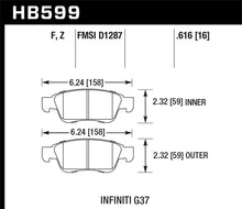 Load image into Gallery viewer, Hawk Infiniti G35 Sport/G37 HPS Street Front Brake Pads