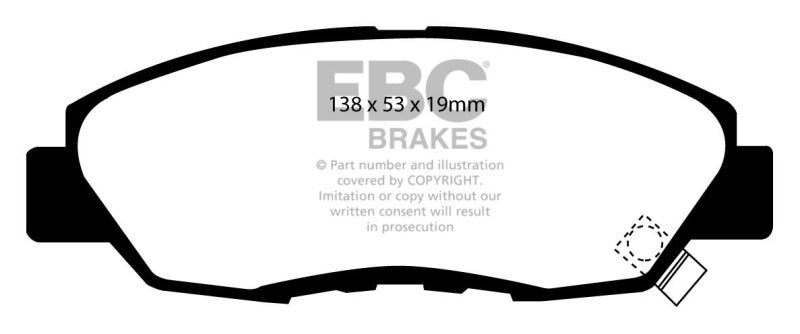 EBC 97 Acura CL 2.2 Redstuff Front Brake Pads