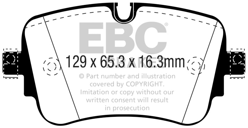 EBC 16-18 Audi Q7 Yellowstuff Rear Brake Pads