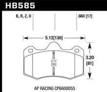 Load image into Gallery viewer, Hawk AP Racing CP 6600 DTC-70 Race Brake Pads