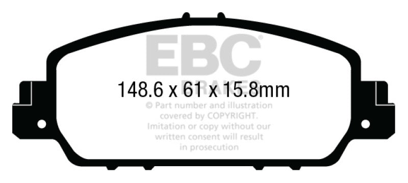 EBC 13-17 Honda Accord Coupe 2.4 EX Redstuff Front Brake Pads