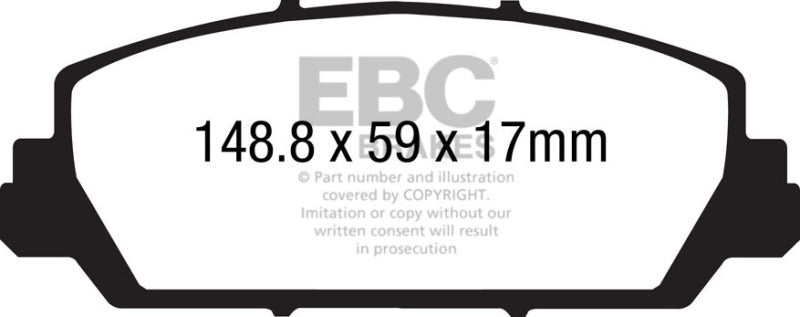 EBC 12+ Acura RDX 3.5 Redstuff Front Brake Pads