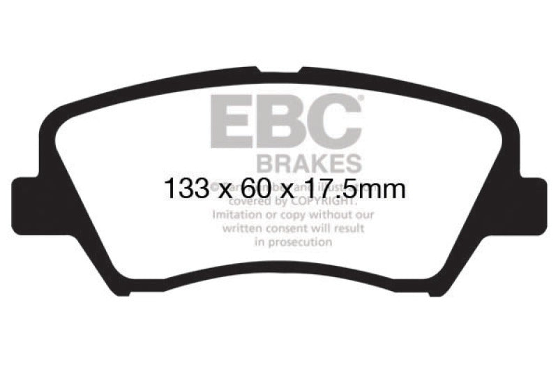 EBC 13+ Hyundai Elantra 1.8 Redstuff Front Brake Pads