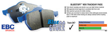 Load image into Gallery viewer, EBC 05-10 Chrysler 300C 5.7 Bluestuff Front Brake Pads