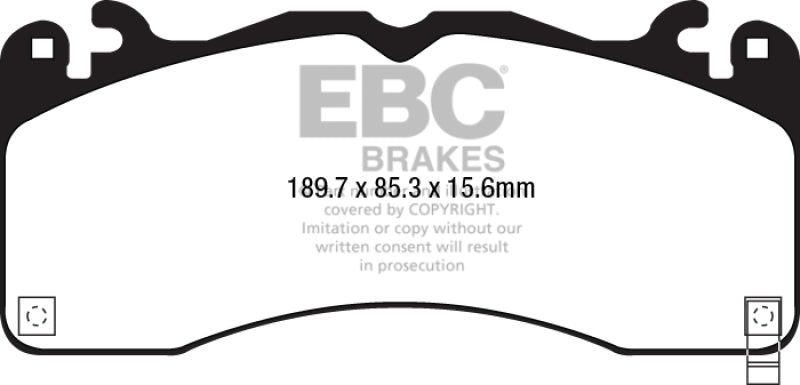 EBC 15+ Ford Mustang 5.0 Performance Pkg Yellowstuff Front Brake Pads