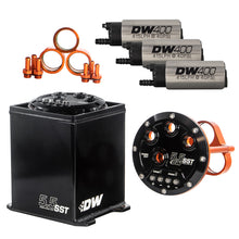 Load image into Gallery viewer, DeatschWerks 5.5L Modular Surge Tank Includes 3 DW400 Fuel Pumps