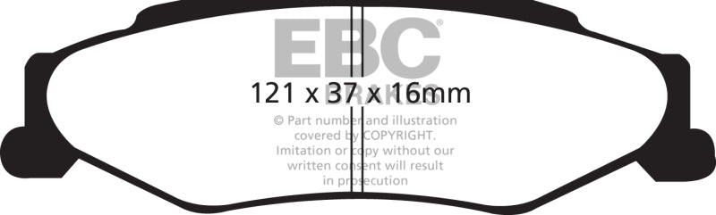 EBC 03-04 Cadillac XLR 4.6 Yellowstuff Rear Brake Pads