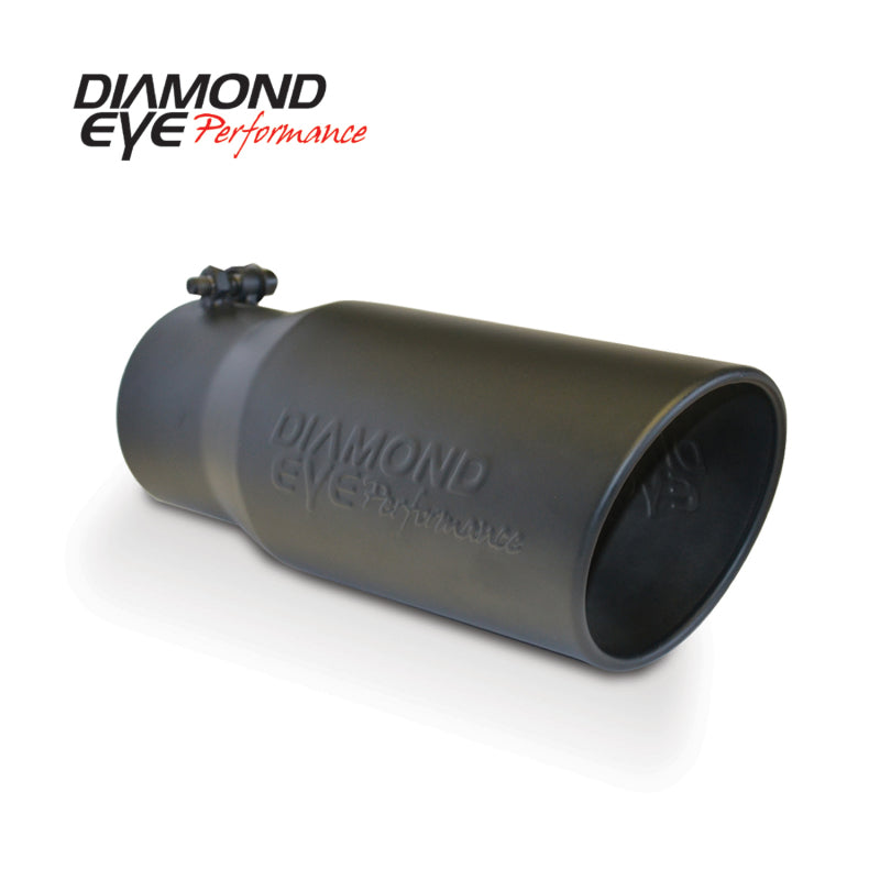 Diamond Eye TIP 4in-5inX12in BOLT-ON ROLLED ANGLE 15 ANGLE CUT DIAMOND EYE BLACK POWDERCOAT