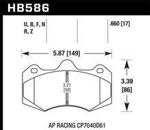 Load image into Gallery viewer, Hawk AP Racing CP7040 DTC-70 Race Brake Pads