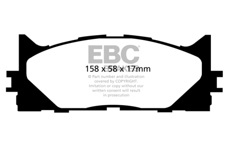 EBC 12-17 Toyota Camry 2.5L Yellowstuff Front Brake Pads