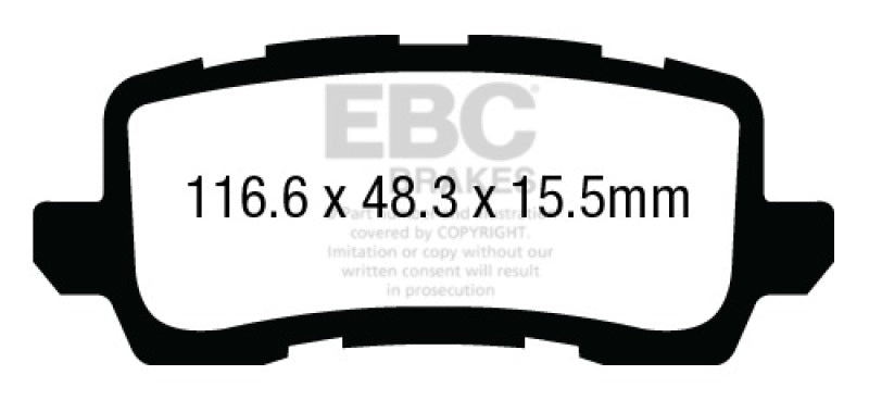 EBC 2018+ Honda Odyssey 3.5L Greenstuff Rear Brake Pads