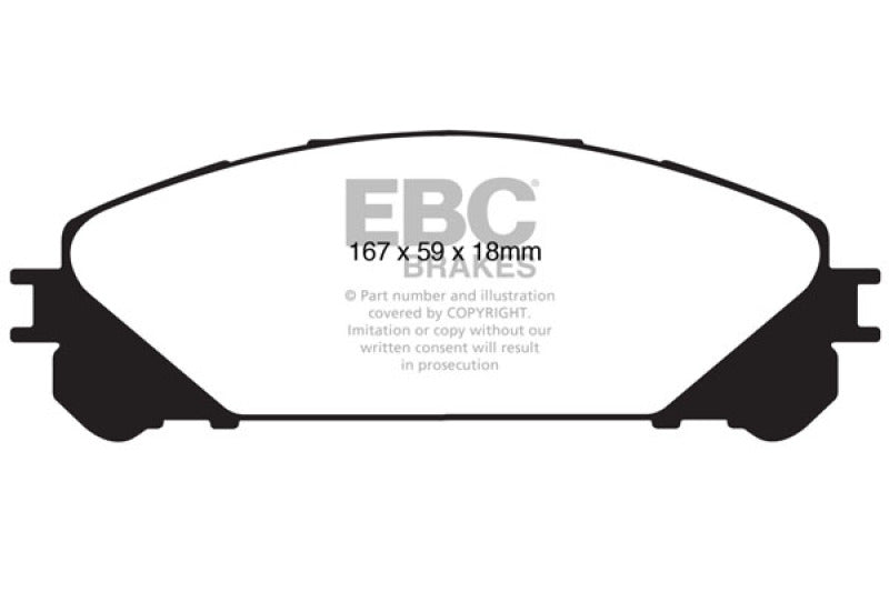 EBC 10+ Lexus RX350 3.5 (Japan) Greenstuff Front Brake Pads
