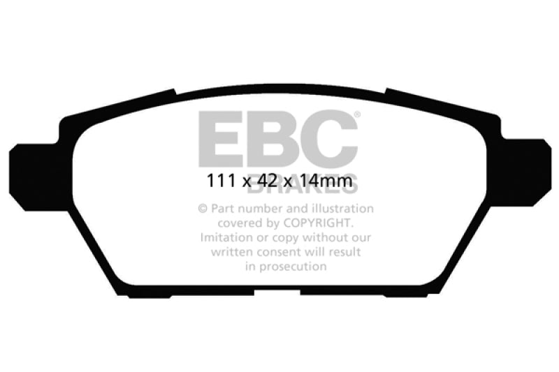 EBC 06-09 Ford Fusion 2.3 Redstuff Rear Brake Pads
